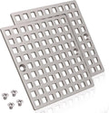 2PC 3-7/8" Brushed Nickel Shower Drain Cover by Yaseingoo