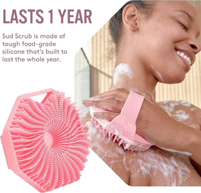 Sud Scrub® Antimicrobial Silicone Body Scrubber, Exfoliating Body Scrubber - Image 4