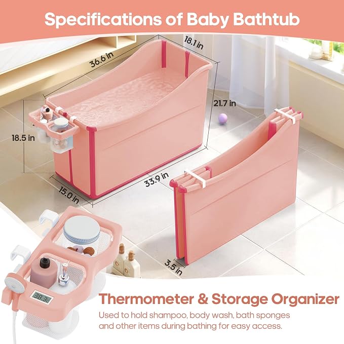 Collapsible Baby Bathtub Foldable Bathtub - Image 2