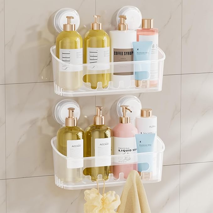 TAILI Shower Caddy Suction Cup, Heavy Duty Bathroom Organizer, Removable Shelves by TAILI