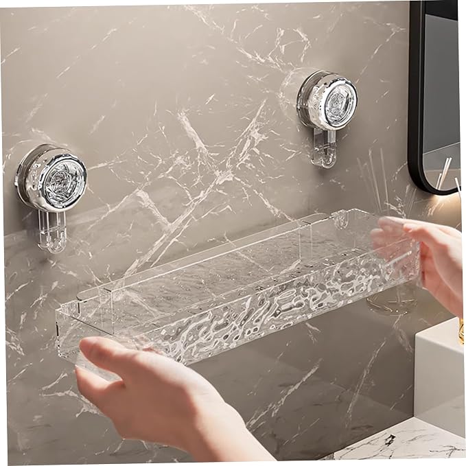 Corrugated Suction Cup Storage Holder, Heavy-Duty Suction Cup Shower Shelf - Image 3