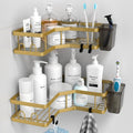 Corner Shower Caddy Organizer Shelf: 2Pack Adhesive Shower Rack, No Drilling by AKTECKE
