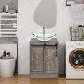 24-inch Barn Door Bathroom Vanity, Farmhouse Style Standing Pedestal Cabinet by Solidee