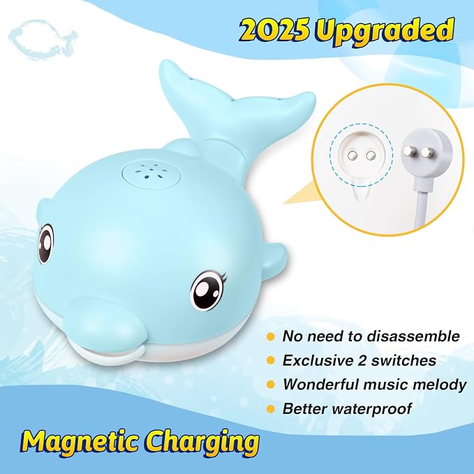 Baby Bath Toys, 2025 Upgraded Magnetic Charging Toddler Bath Toys - Image 2
