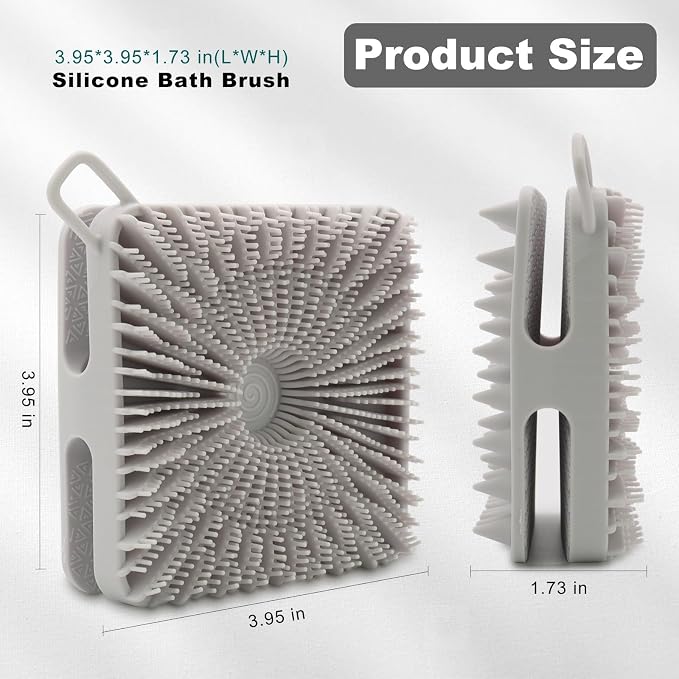 Silicone Body Scrubber, Silicone Loofah Double-Sided Body Brush, Silicone - Image 6