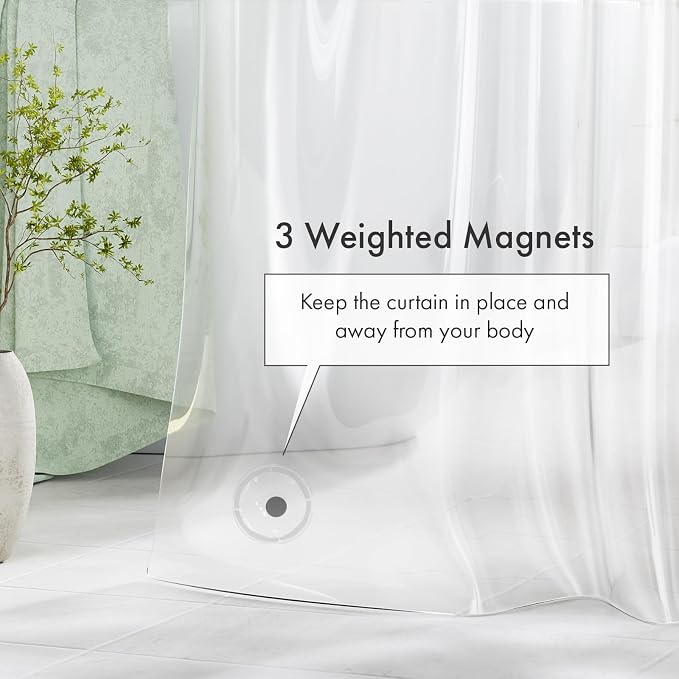 Amazer Extra Long Shower Curtain Liner 72 x 84 Clear Shower Liner Medium Weight - Image 5