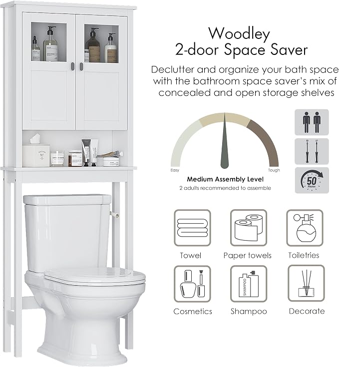 Spirich Bathroom Cabinet Over Toilet, Bathroom Storage Cabinet - Image 6