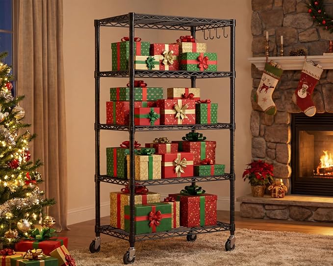 PrimeZone 4 Packs 36" W x 16" D x 79" H Wire Storage Shelves - Image 2