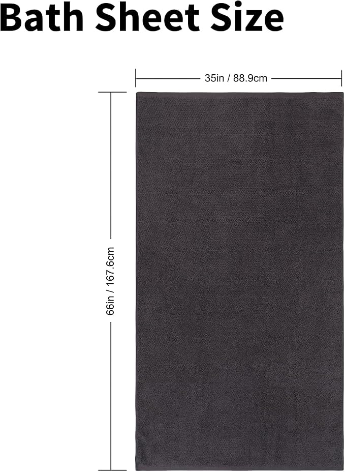 Everplush Diamond Collection Extra Large Bath Sheet Towel – 1 PK, Super Soft & - Image 2