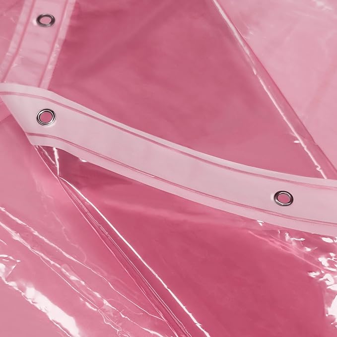 Barossa Design Clear Pink Long Shower Curtain Liner 78" Height - Image 5