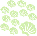 12 Pcs Non Slip Bathtub Stickers Luminous Green Adhesive Decals Sea Shell Shape by Coufce