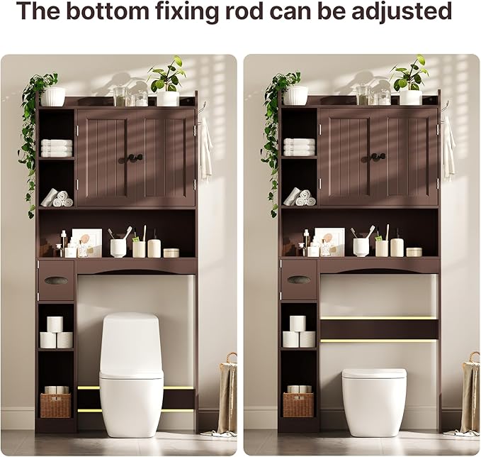 Gizoon Over The Toilet Storage Cabinet, Over Toilet Bathroom Organizer - Image 6