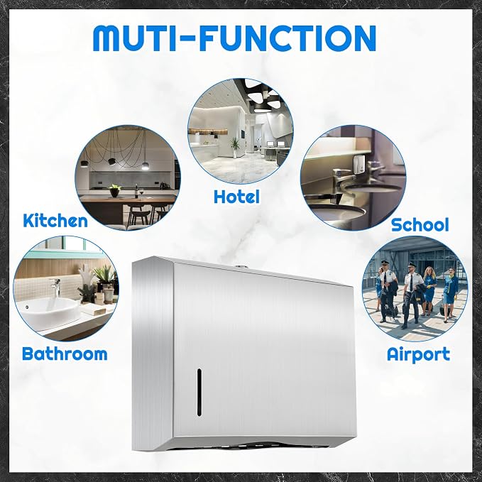2 Pcs Commercial Soap Dispenser and Paper Towel Dispenser Set - Image 6