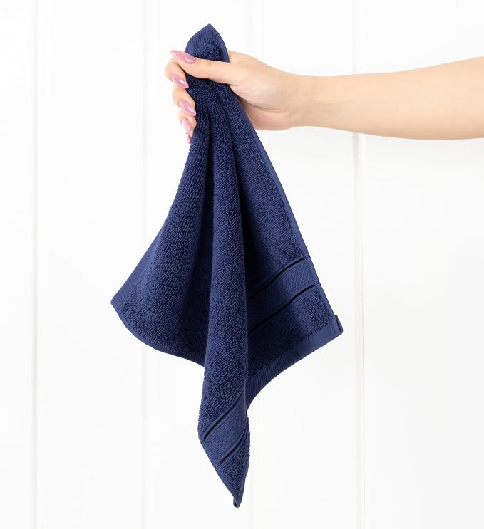 American Soft Linen Salem Washcloth Sets, 4 Piece Luxury 600 GSM 100% Cotton - Image 3