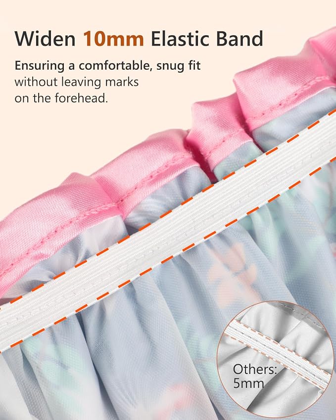 mikimini Flamingo Medium Shower Caps Pack of 2, Shower Cap - Image 3