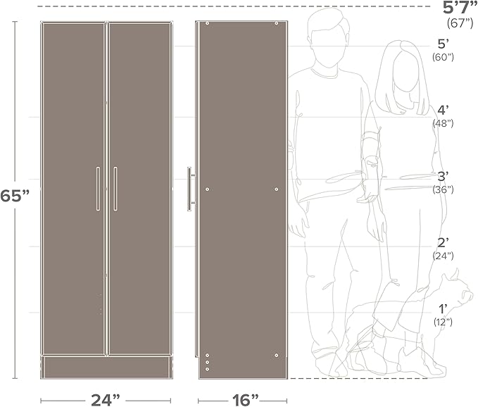 Prepac Elite 24" Storage Cabinet, Bathroom Cabinet, Pantry Cabinet - Image 4