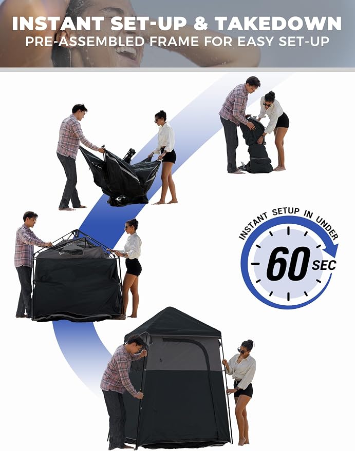 KingCamp Instant Shower Tent, Portable Superior Stable Privacy Shelter - Image 6