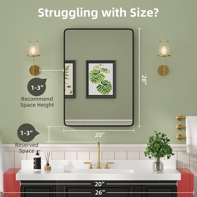 20×28 Black Medicine Cabinet - Image 2
