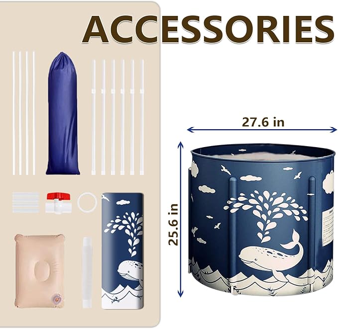 BDL Portable Bathtub, Foldable Adult Japanese Soaking Bath Tub, BDL - Image 4