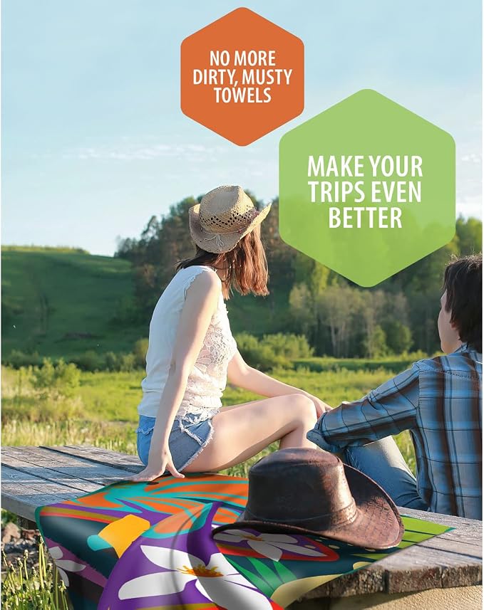 VENTURE 4TH Microfiber Beach Towel: Quick-Dry, Sandproof and Lightweight - Image 8