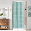 MitoVilla Teal Blue 36 x 72 Boho Small Stall Shower Curtain, Turquoise Narrow by MitoVilla