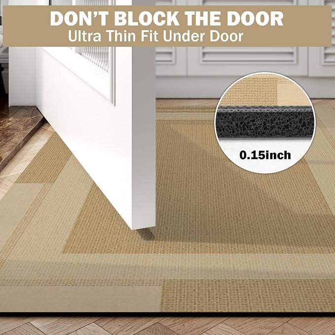 Extra Long Non Slip Bathroom Runner Bath Mat, Rubber Backing Ultra Thin Bath - Image 3