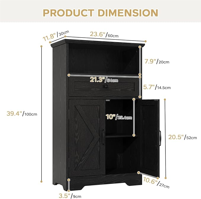 Floor Cabinet, Farmhouse Storage Cabinet - Image 2
