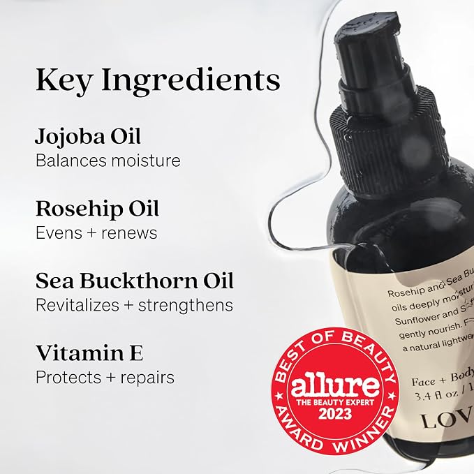 Loved01 Face & Body Oil, John Legend Skincare, Daily Hydration, Lightweight & - Image 2