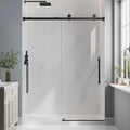 Frameless Glass Shower Door, 43-48" W x 76" H Sliding Frameless Shower Door by EASYWORC