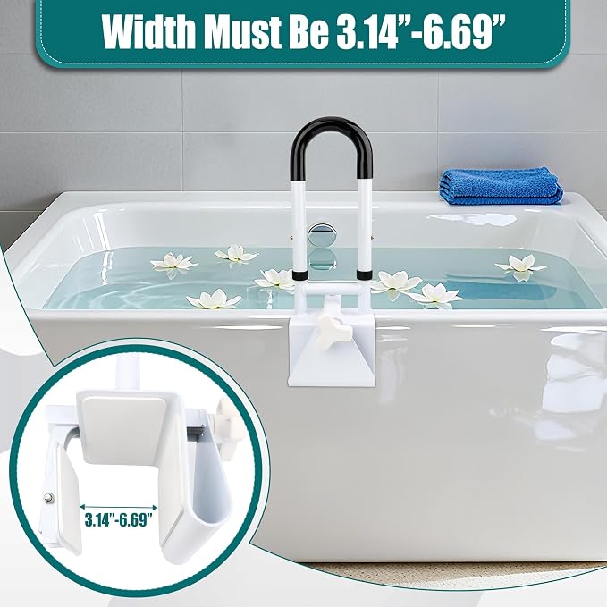 Adjustable Bathtub Safety Rail, Bathtub Safety Rail, Supports 300 lbs, - Image 5