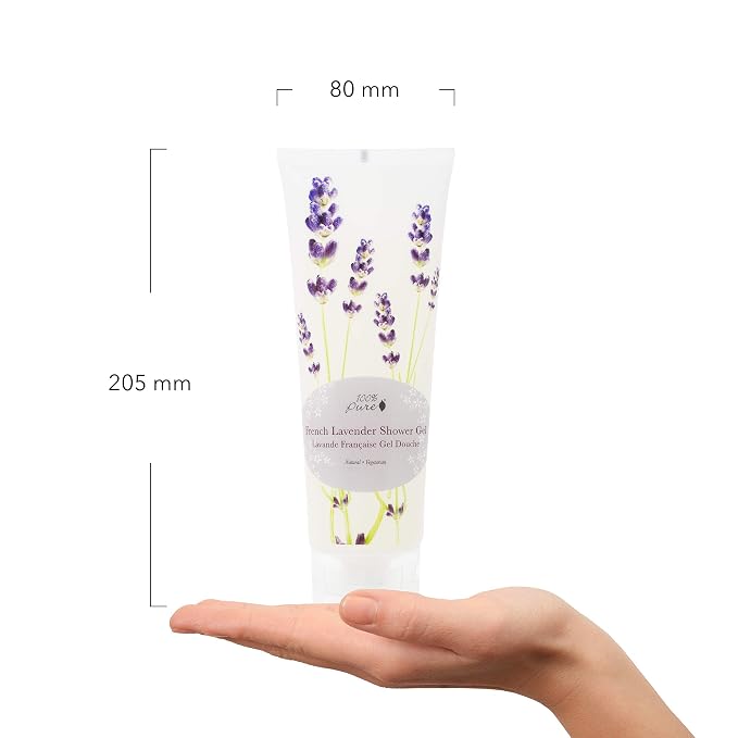 100% PURE French Lavender Shower Gel Natural Foaming & Hydrating Body Wash - Image 8