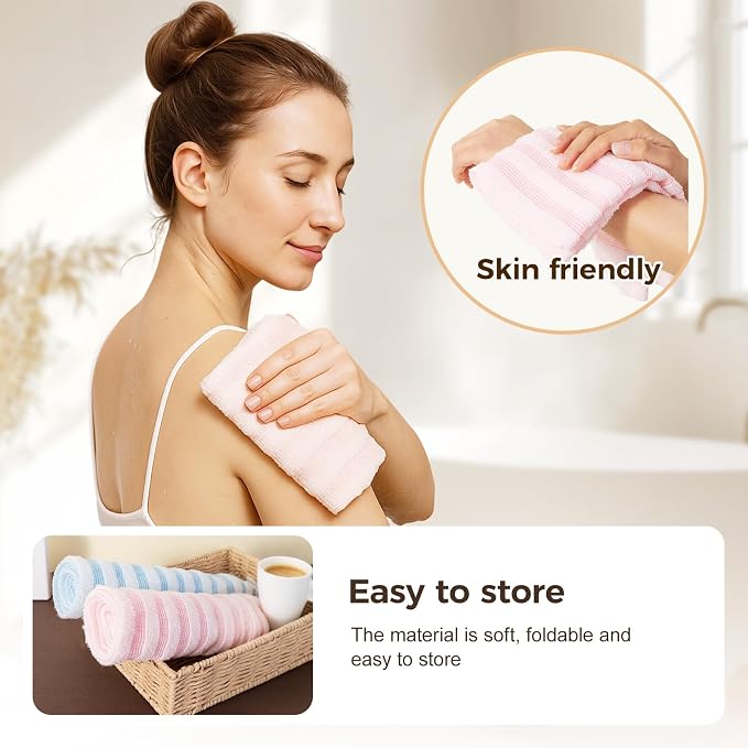 Exfoliating Shower Towel, 2026 Upgraded Exfoliating Washcloth, Body Back - Image 7