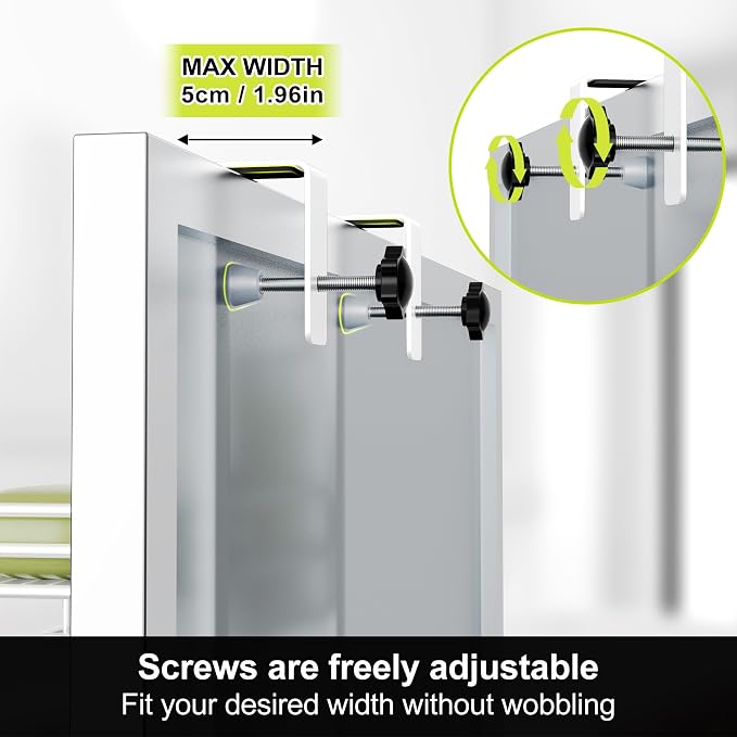 Orimade Over the Door Shower Caddy Adjustable 5 Tier Black, Bathroom Hanging - Image 4