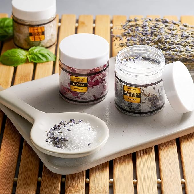 Christmas Gifts for Women Who Have Everything, Epsom Bath Salts Gift Basket Set - Image 5