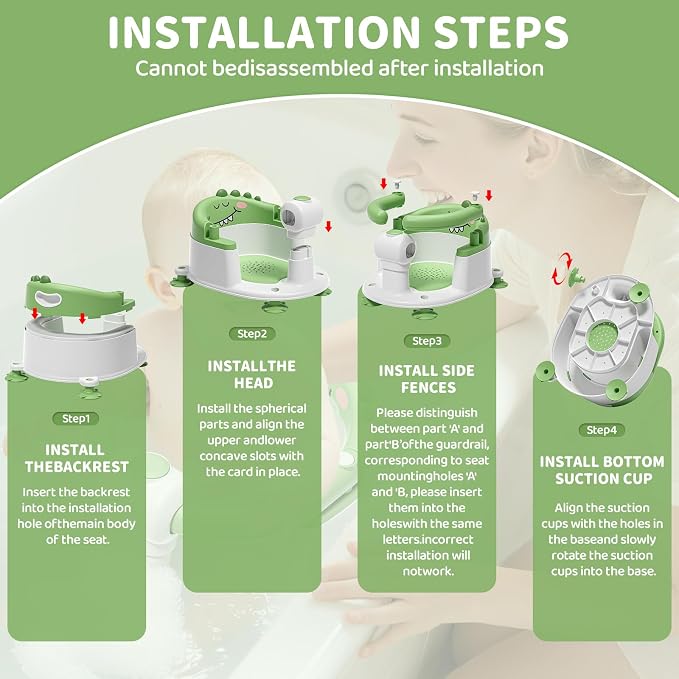 TPN Baby Bath Seat for Babies 6 Months & Up, Non-Slip Toddler Bath Seat - Image 7