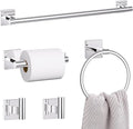 5 Pieces Bathroom Hardware Set Polished Chrome Towel Bar Set Includes 23.6” by LairuierBathroomHardwareSet