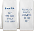 Funny Cat Kitchen Dish Towels, Cat Lover Mom Lady Gifts, Guest Bathroom Decor by Unknown
