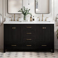 ARIEL Cambridge 60 Inch Double Rectangular Sink Bathroom Vanity by Ariel