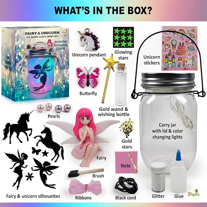 Make Your Own Unicorn & Fairy Lantern Jar Night light Arts and Crafts - Image 3