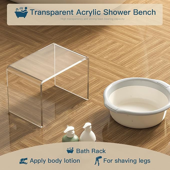 Acrylic 13.4 Inches Small Kids' Step Toilet Stool Set of 2, Seating and Placing - Image 6