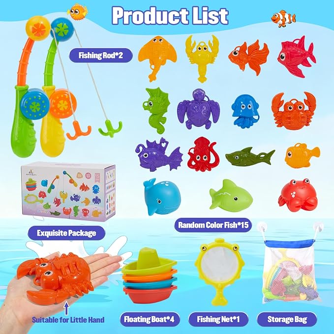 Bath Toys for Kids Ages 1-3, Water Pool Toys for Kids Ages 1 2 3 4 5 6 Years Old - Image 6