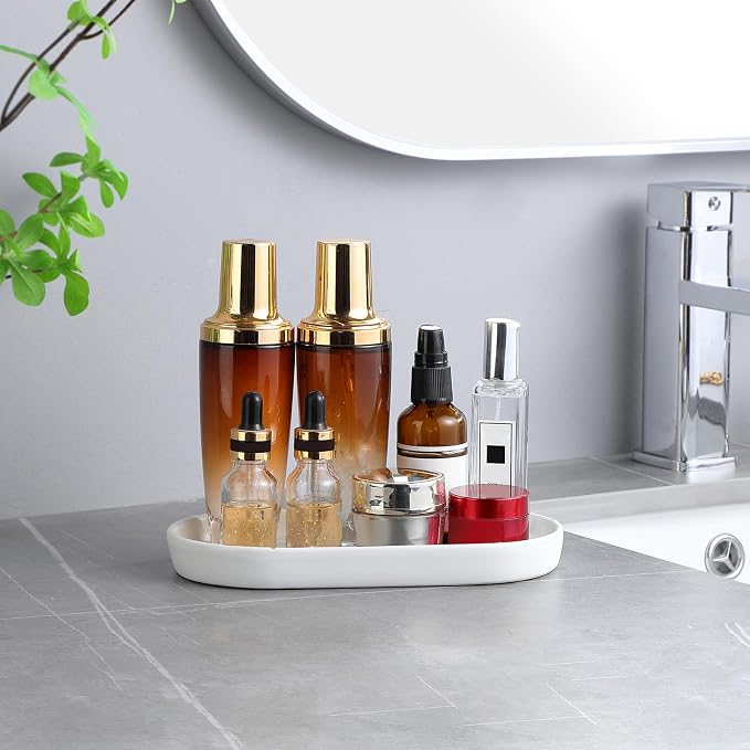 White Round Soap Dispenser Tray - Image 7