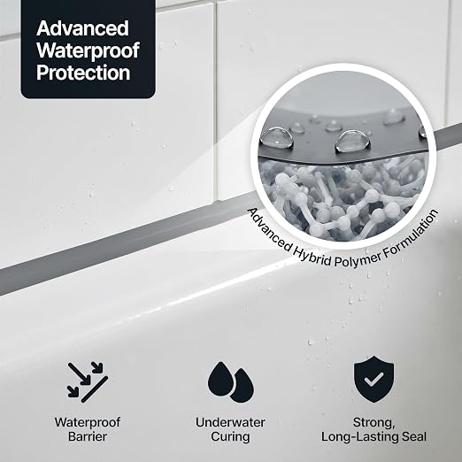 Anthracite Grey Kitchen Bathroom Hybrid Polymer Sealant Adhesive 13.1oz All in - Image 4