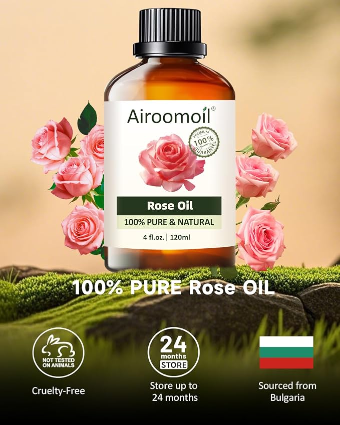 Rose Essential Oil with Glass Dropper - Image 2
