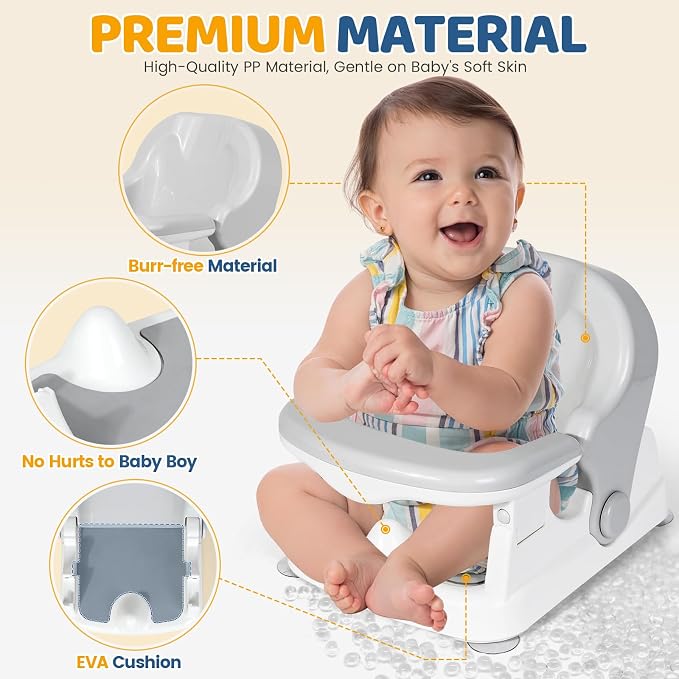 Orzbow Baby Bath Seat for Babies Sitting Up, Bath Seats for Babies 6-12-24 - Image 5