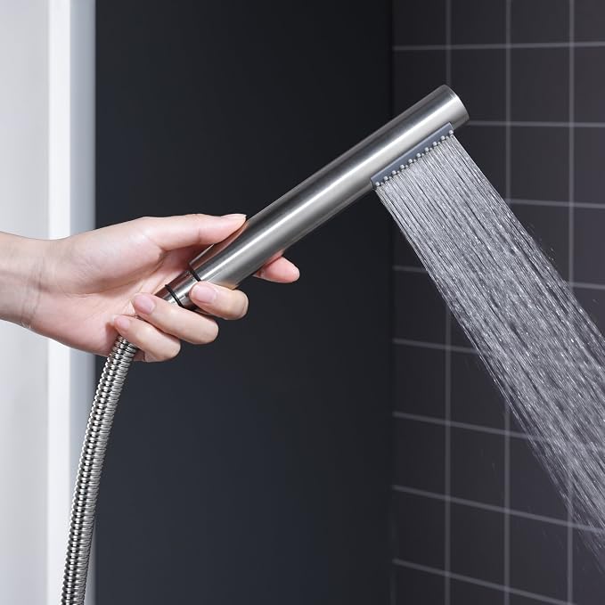 Freestanding Tub Filler Bathtub Faucet Brushed Nickel Floor Mount Single Handle - Image 6