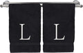Monogrammed Hand Towel, Personalized Initial Gift, Extra Absorbent 100% Turkish by BareCotton