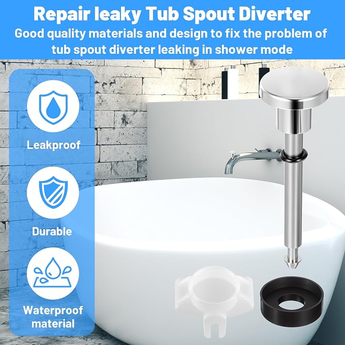 Sibba Tub Spout Diverter Repair Kit 2 Set Bathroom Shower Bathtub Leaky Faucet - Image 4