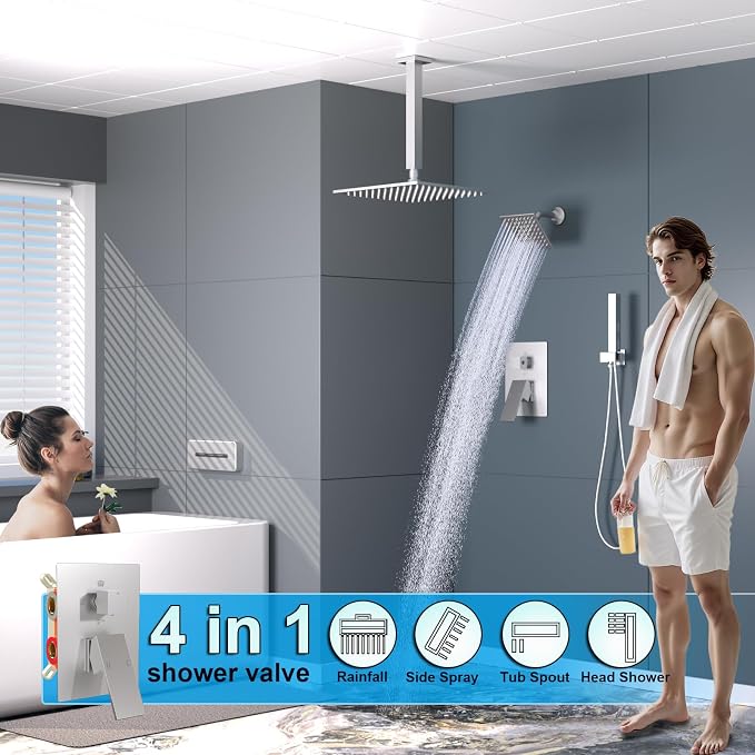 ENGA Shower System with Tub Spout, Bathtub Shower Faucet Combo Set - Image 2