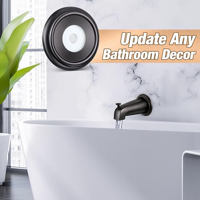Dreyoo Metal Tub Spout Cover Ring, Bathtub Spout Trim Plate Ring - Image 6
